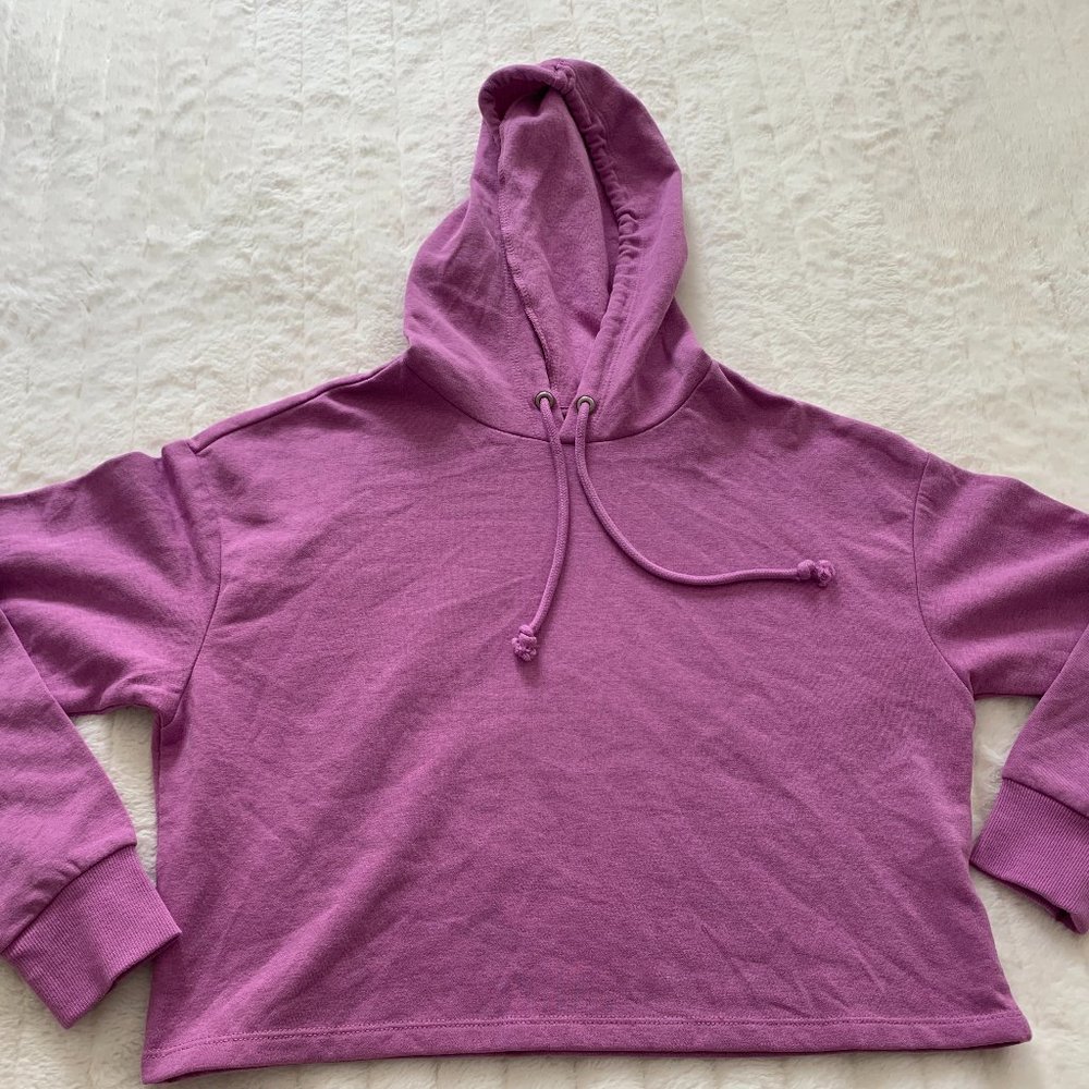 H&M Cropped Fleece Hoodie